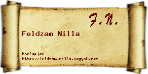 Feldzam Nilla névjegykártya